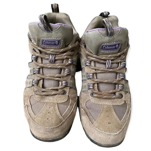 Womens Coleman Beige and Purple Hiking Shoes size 6 - Picture 1 of 6